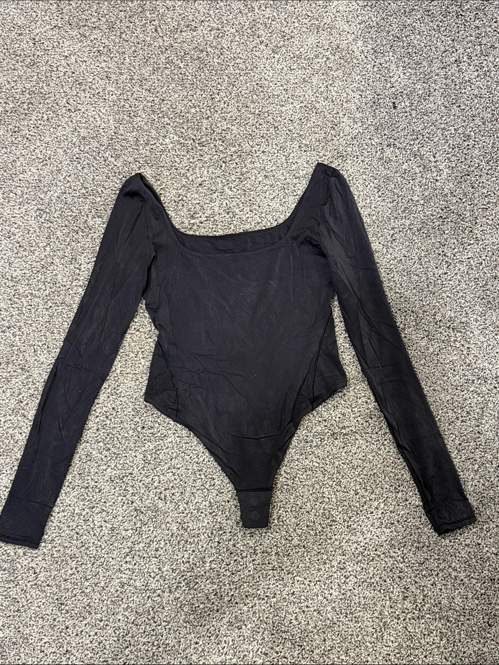 LULU LEMON Black Long-Sleeve Girls One-Piece Bodysuit